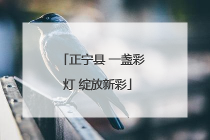 正宁县 一盏彩灯 绽放新彩