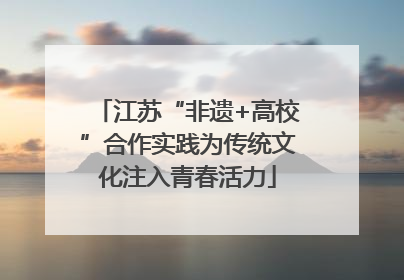 江苏“非遗+高校”合作实践为传统文化注入青春活力