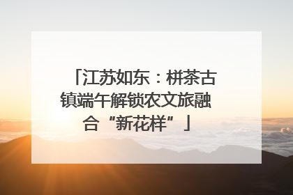 江苏如东：栟茶古镇端午解锁农文旅融合“新花样”