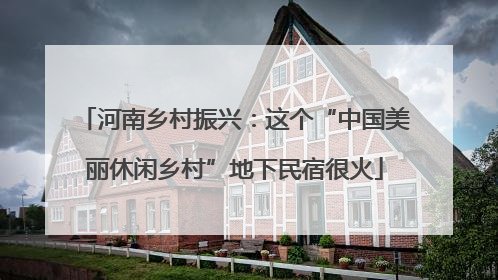 河南乡村振兴：这个“中国美丽休闲乡村”地下民宿很火