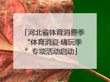 河北省体育消费季“体育消夏·嗨玩季”专项活动启动