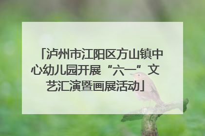泸州市江阳区方山镇中心幼儿园开展“六一”文艺汇演暨画展活动