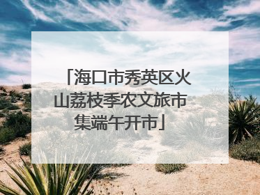 海口市秀英区火山荔枝季农文旅市集端午开市