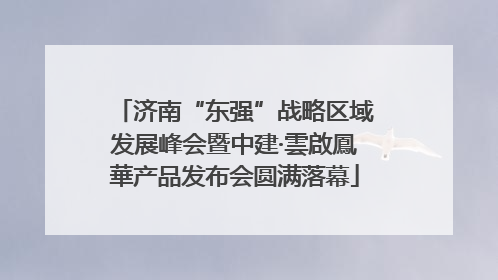 济南“东强”战略区域发展峰会暨中建·雲啟鳳華产品发布会圆满落幕