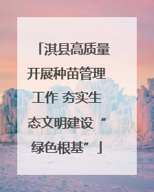 淇县高质量开展种苗管理工作 夯实生态文明建设“绿色根基”