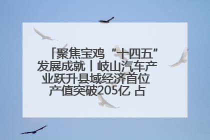 聚焦宝鸡“十四五”发展成就丨岐山汽车产业跃升县域经济首位 产值突破205亿 占规上工业75%