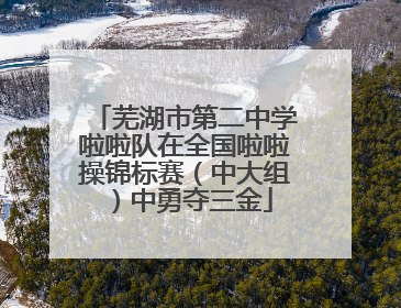 芜湖市第二中学啦啦队在全国啦啦操锦标赛（中大组）中勇夺三金