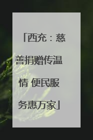 西充：慈善捐赠传温情 便民服务惠万家