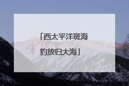 西太平洋斑海豹放归大海