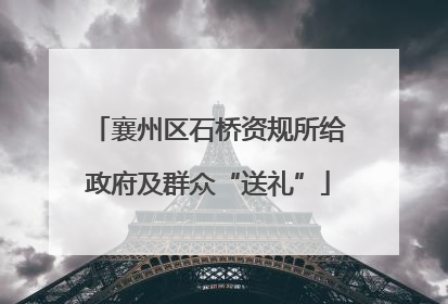 襄州区石桥资规所给政府及群众“送礼”