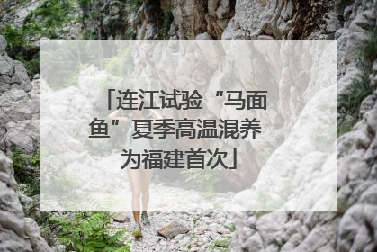 连江试验“马面鱼”夏季高温混养 为福建首次
