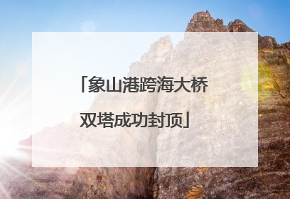 象山港跨海大桥双塔成功封顶