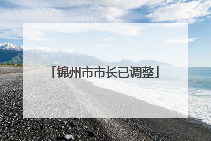 锦州市市长已调整