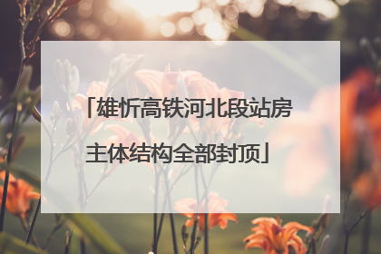 雄忻高铁河北段站房主体结构全部封顶