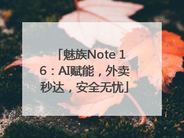 魅族Note 16：AI赋能，外卖秒达，安全无忧