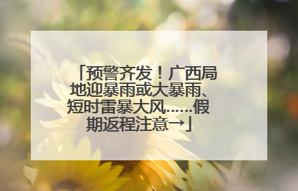 预警齐发！广西局地迎暴雨或大暴雨、短时雷暴大风……假期返程注意→