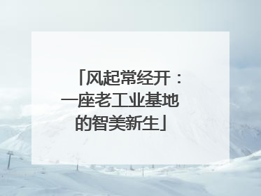 风起常经开：一座老工业基地的智美新生