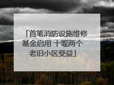 首笔消防设施维修基金启用 十堰两个老旧小区受益