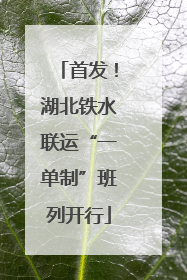 首发！湖北铁水联运“一单制”班列开行