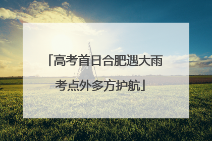 高考首日合肥遇大雨 考点外多方护航