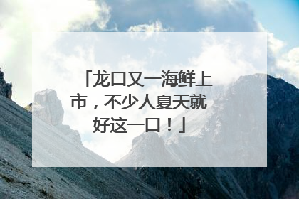 龙口又一海鲜上市，不少人夏天就好这一口！