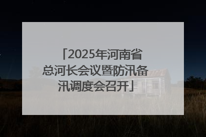 2025年河南省总河长会议暨防汛备汛调度会召开